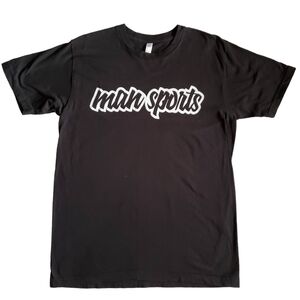 AMERICAN Apparel " Man Sports " Black T-Shirt Size Large